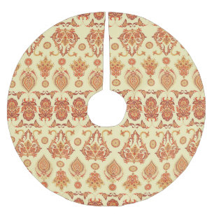 Saia Para Árvore De Natal De Poliéster Padrão Étnico Floral Folclórico Batik