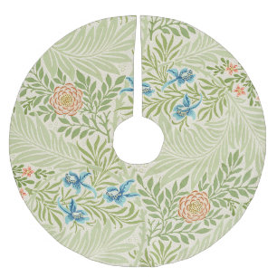 Saia Para Árvore De Natal De Poliéster Padrão Floral Delphinium de William Morris