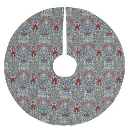 Saia Para Árvore De Natal De Poliéster Padrão Floral Índigo Vintage William Morris