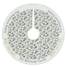 Padrão Floral Rústico Botânico Natalino Elegante