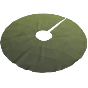 Saia Para Árvore De Natal De Poliéster Padrão geométrico de malha verde-azeitona do exérc