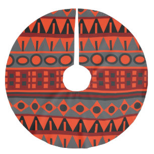 Saia Para Árvore De Natal De Poliéster Padrão nativo do Aztec