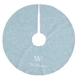 Saia Para Árvore De Natal De Poliéster Padrão Personalizado de Flor Azul Larkspur Vintage