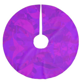 Saia Para Árvore De Natal De Poliéster Padrão Roxo