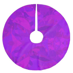 Saia Para Árvore De Natal De Poliéster Padrão Roxo