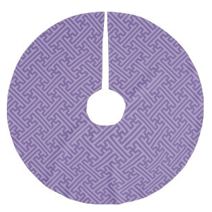 Saia Para Árvore De Natal De Poliéster Padrão Sayagata, Japonês, Roxo e Rosa