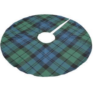 Saia Para Árvore De Natal De Poliéster Padrão tradicional escocês de Xadrez do Tartan