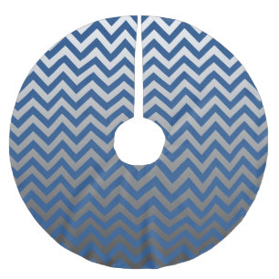 Saia Para Árvore De Natal De Poliéster Padrão ZIGZAG - gradientes de cinza + seu backgr.