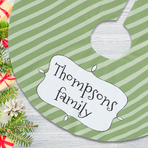 Saia Para Árvore De Natal De Poliéster Padrões de recorte de Natal Verde Personalizados