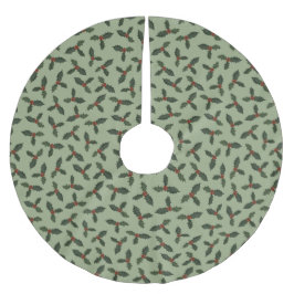 Saia Para Árvore De Natal De Poliéster padrões verdes holandeses