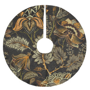 Saia Para Árvore De Natal De Poliéster Paisley floral indiano, padrão étnico uniforme.