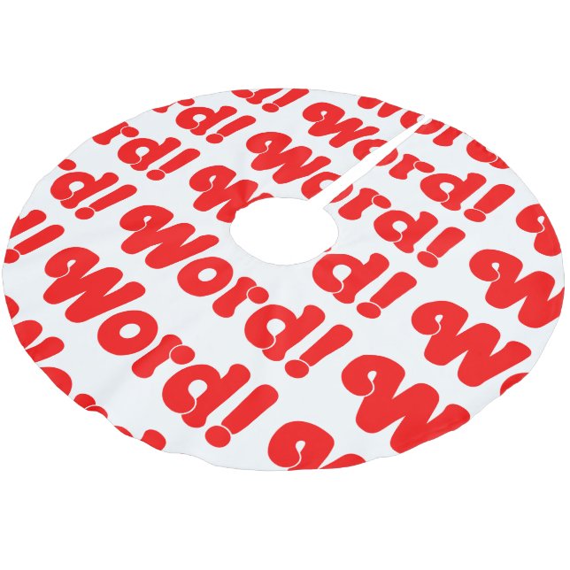 Saia Para Árvore De Natal De Poliéster Palavra! (Inclinado)