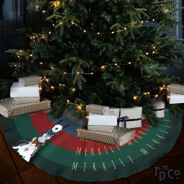 Saia Para Árvore De Natal De Poliéster Palavras Personalizáveis De Donkey Llama Diversão