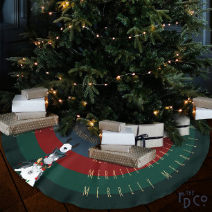 Saia Para Árvore De Natal De Poliéster Palavras Personalizáveis De Donkey Llama Diversão