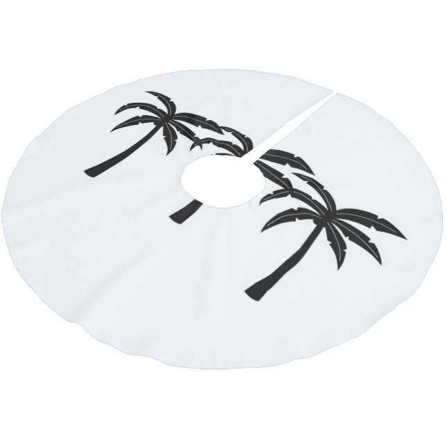 Saia Para Árvore De Natal De Poliéster Palmeiras tropicais (Inclinado)