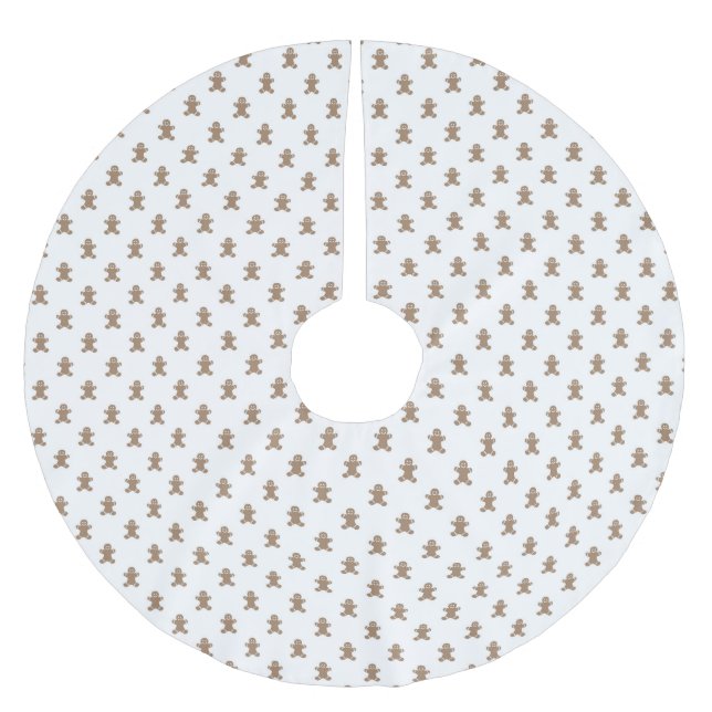 Saia Para Árvore De Natal De Poliéster Pão-de-gengibre doce de Natal (Frente)