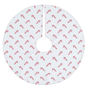 Saia Para Árvore De Natal De Poliéster Pão doce branco e branco de Natal