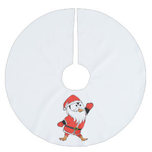 Saia Para Árvore De Natal De Poliéster Papai Noel Pinguim Pronta para o Natal