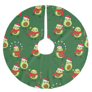 Saia Para Árvore De Natal De Poliéster papais noeis de natal feios café abacado