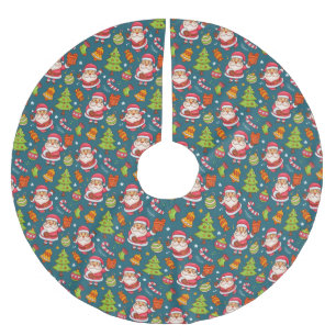 Saia Para Árvore De Natal De Poliéster Papais noeis Engraçados E Coelhos
