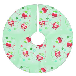 Saia Para Árvore De Natal De Poliéster Papais noeis surpreendidos