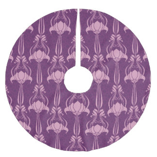 Saia Para Árvore De Natal De Poliéster Papel de parede flexível - Design violeta rosa