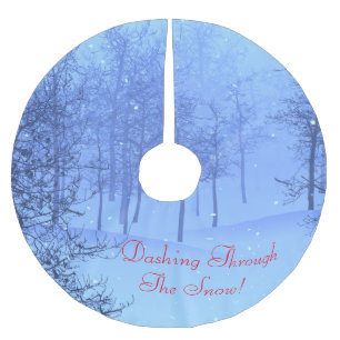 Saia Para Árvore De Natal De Poliéster Passando pela neve! em