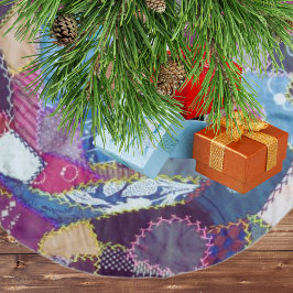 Saia Para Árvore De Natal De Poliéster Patches Rustic Vintage Quilling Natal
