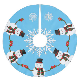 Saia Para Árvore De Natal De Poliéster Pax the snowman