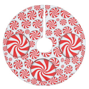 Saia Para Árvore De Natal De Poliéster Peppermint Candy