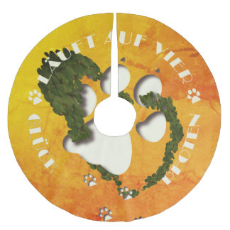 Saia Para Árvore De Natal De Poliéster Pfote Glücksklee - Glück läuft auf vier Pfoten