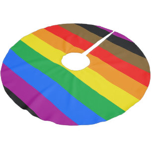 Saia Para Árvore De Natal De Poliéster Philly Rainbow Pride Flag