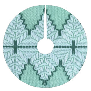 Saia Para Árvore De Natal De Poliéster Pincel de fios têxteis retrorados, pulso gráfico.