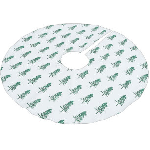 Saia Para Árvore De Natal De Poliéster Pine de Aquarela Natal