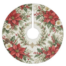 Poinsettia & Azevinho de Natal Vintage