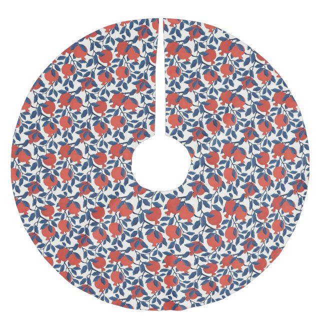 Saia Para Árvore De Natal De Poliéster Pomegranato (Frente)