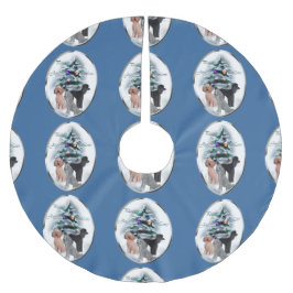 Saia Para Árvore De Natal De Poliéster Poodle Lovers Natal