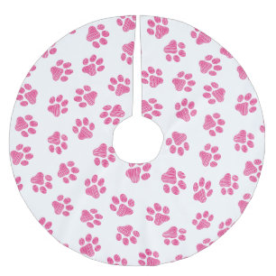 Saia Para Árvore De Natal De Poliéster Porcas, Patas-Cães, Patas-Rosa