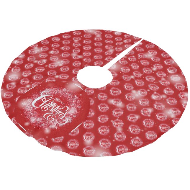 Saia Para Árvore De Natal De Poliéster Presente Elegante de Natal (Inclinado)