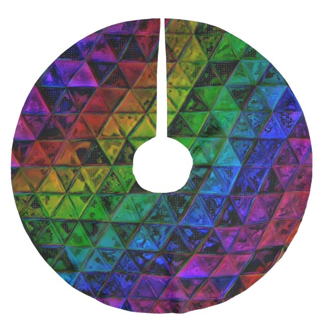 Saia Para Árvore De Natal De Poliéster Pride Glass (Frente)