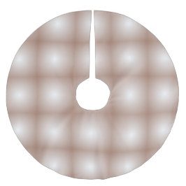 Saia Para Árvore De Natal De Poliéster Quadrados Geométricos com Branco Gradiente Mocha M