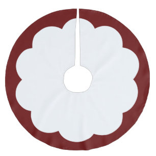 Saia Para Árvore De Natal De Poliéster Qualquer borda dimensionada por cor com o White Ce