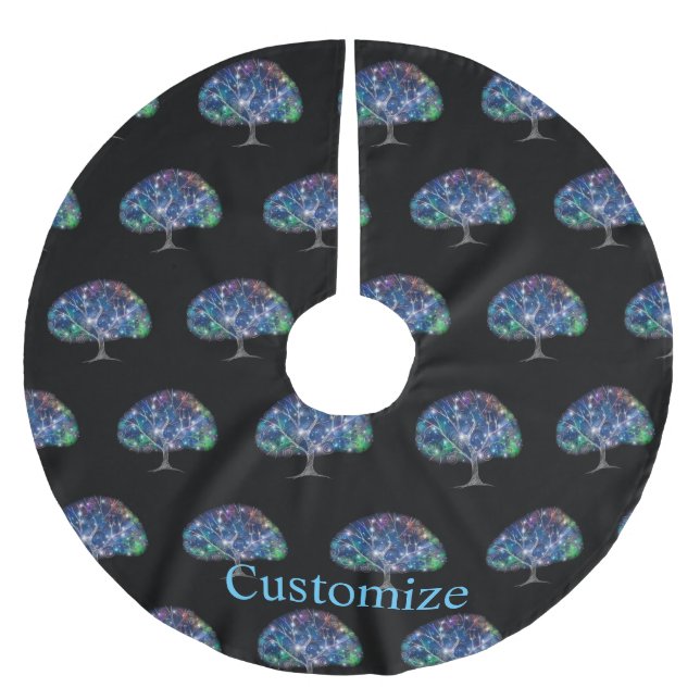 Saia Para Árvore De Natal De Poliéster Ramificação suave Troço da árvore (Frente)