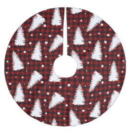 Saia Para Árvore De Natal De Poliéster Red Christmas Pattern 