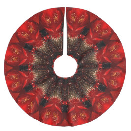 Saia Para Árvore De Natal De Poliéster Red Decorative Christmas Tree Skirt