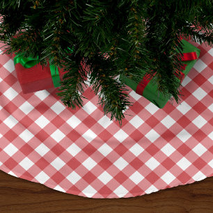Saia Para Árvore De Natal De Poliéster Red Gingham