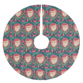 Saia Para Árvore De Natal De Poliéster Red Hedgehog Haven