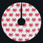 Saia Para Árvore De Natal De Poliéster Red Maryland Hardshell Crab Crustacean Beach<br><div class="desc">Ideal para decoração de férias! A saia da árvore de Natal mostra um marcador original de um caranguejo-carapaça de duro vermelho em Maryland. Este design também está disponível em outros produtos. Não vê o que está procurando? Precisa de ajuda para a personalização? Entre em contato com Rebecca para ter algo...</div>