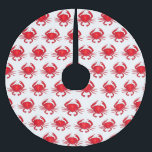 Saia Para Árvore De Natal De Poliéster Red Maryland Hardshell Crab Crustacean Beach<br><div class="desc">Ideal para decoração de férias! A saia da árvore de Natal mostra um marcador original de um caranguejo-carapaça de duro vermelho em Maryland. Este design também está disponível em outros produtos. Não vê o que está procurando? Precisa de ajuda para a personalização? Entre em contato com Rebecca para ter algo...</div>