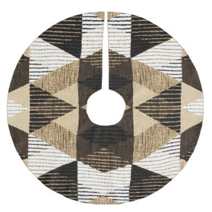 Saia Para Árvore De Natal De Poliéster Repetir Geometria: Design de Fundo Texturizado